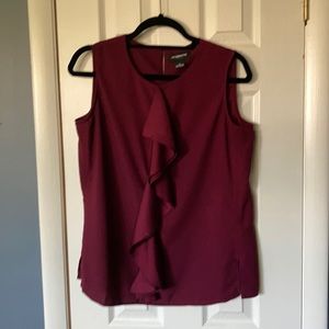 Burgundy sleeveless dressy top